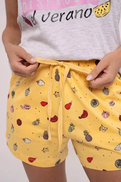 Pijama mujer tirantes algodón estampado Fruits | MUYDEMI<Ysabel Mora Discount