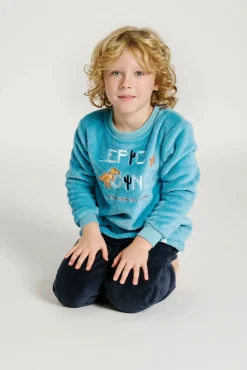 Pijama polar juvenil 10-16 años dinosaurios azul | MUYDEMI<Ysabel Mora Online