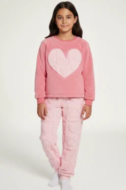 Pijama polar juvenil 10-16 años relieve corazones | MUYDEMI<Ysabel Mora Hot