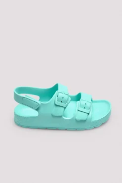 Sandalias infantiles de hebillas ajustables aguamarina<Ysabel Mora