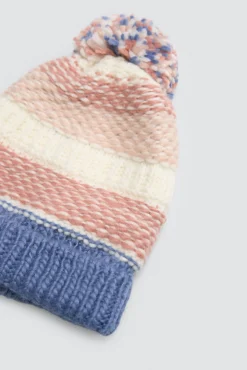 Set gorro con pompón y guantes de punto colores<Ysabel Mora Best