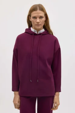 Sudadera cálida capucha ajustable con textura<Ysabel Mora Discount