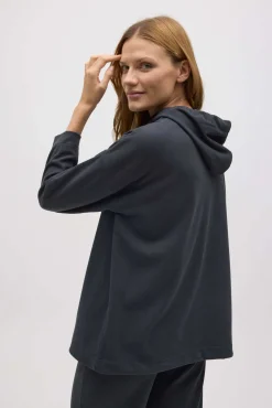 Sudadera cálida capucha ajustable con textura<Ysabel Mora Outlet