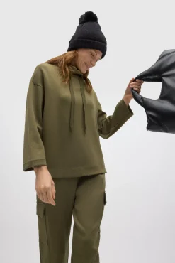 Sudadera con cuello fluida<Ysabel Mora Outlet