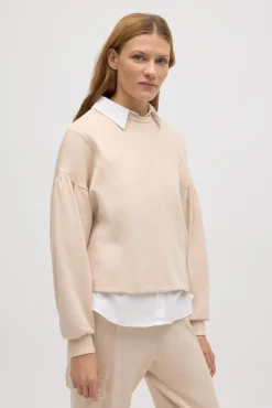 Sudadera mangas abullonadas fluida<Ysabel Mora Best