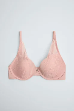 Sujetador con aro con relleno rosa<Ysabel Mora Discount