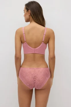 Sujetador con aro con relleno encaje floral<Ysabel Mora