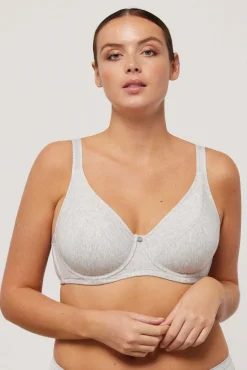 Sujetador con aro sin relleno algodón y modal gris<Ysabel Mora New