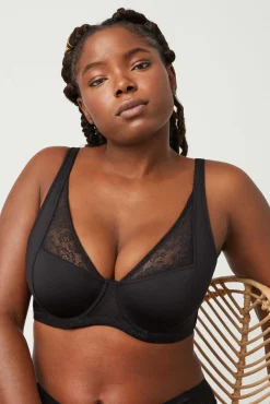 Sujetador con aro sin relleno negro<Ysabel Mora Clearance