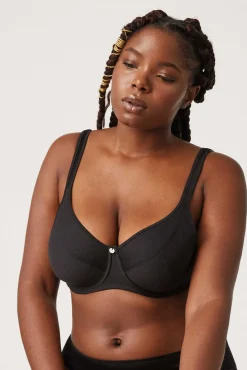 Sujetador con aro sin relleno algodón y modal negro<Ysabel Mora Discount