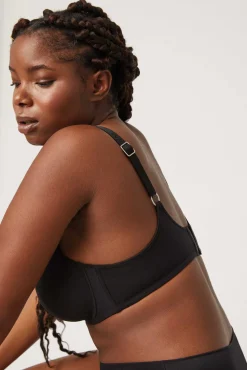 Sujetador con aro sin relleno algodón y modal negro<Ysabel Mora Discount