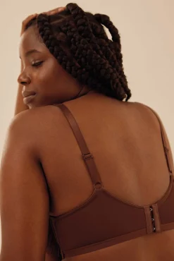 Sujetador de capacidad con aro sin relleno chocolate<Ysabel Mora Discount