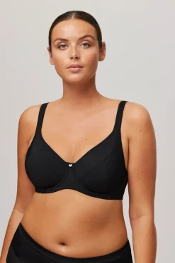 Sujetador de capacidad con aro sin relleno negro<Ysabel Mora