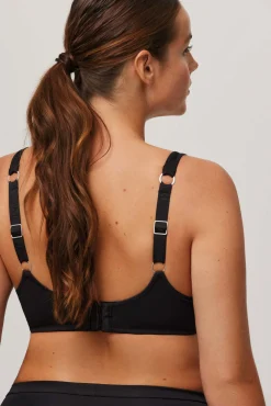 Sujetador de capacidad con aro sin relleno negro<Ysabel Mora