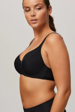 Sujetador de capacidad con aro sin relleno negro<Ysabel Mora