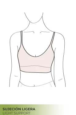 Sujetador deportivo asimétrico sujeción ligera<Ysabel Mora Clearance