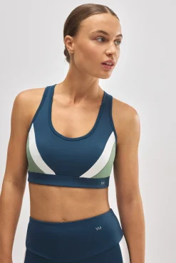 Sujetador deportivo color block con relleno extraíble<Ysabel Mora