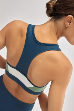 Sujetador deportivo color block con relleno extraíble<Ysabel Mora