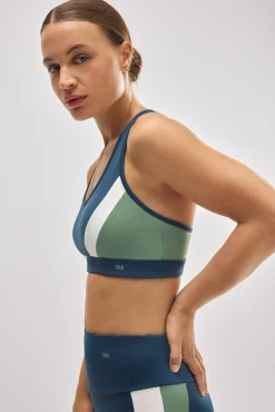 Sujetador deportivo color block con relleno extraíble<Ysabel Mora