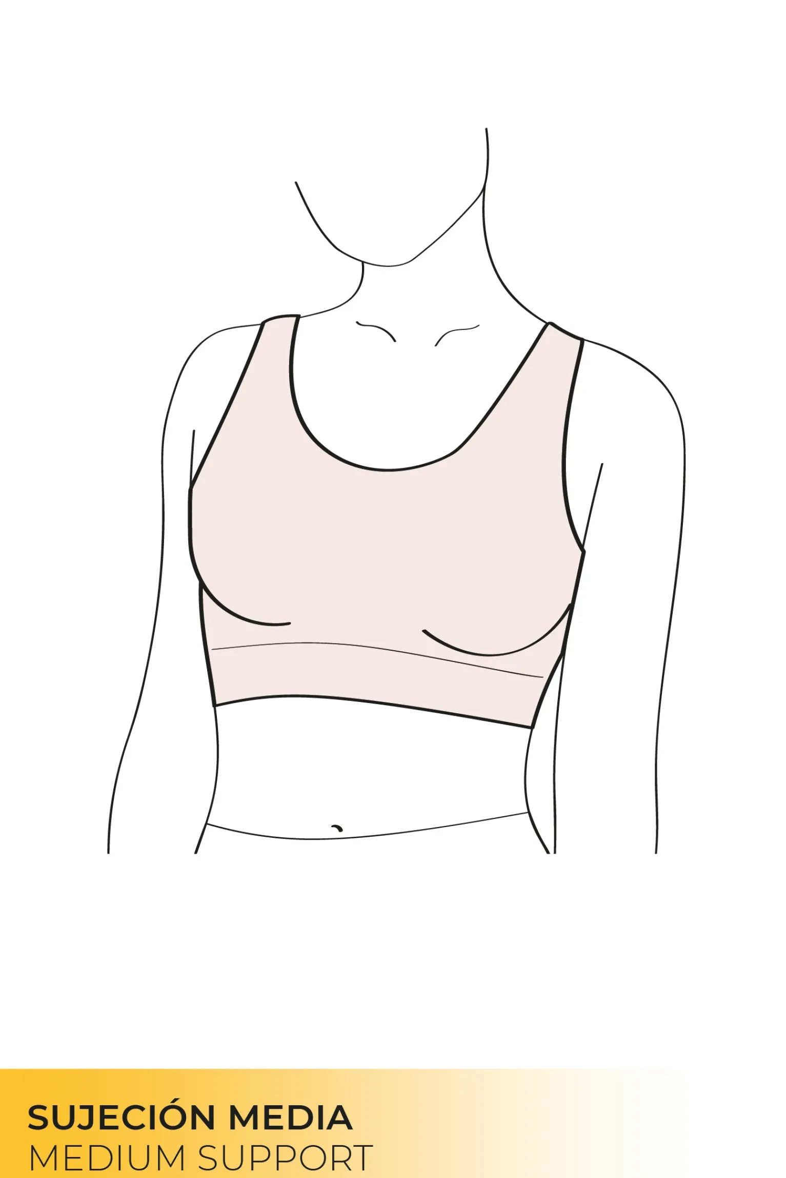 Sujetador deportivo color block con relleno extraíble<Ysabel Mora