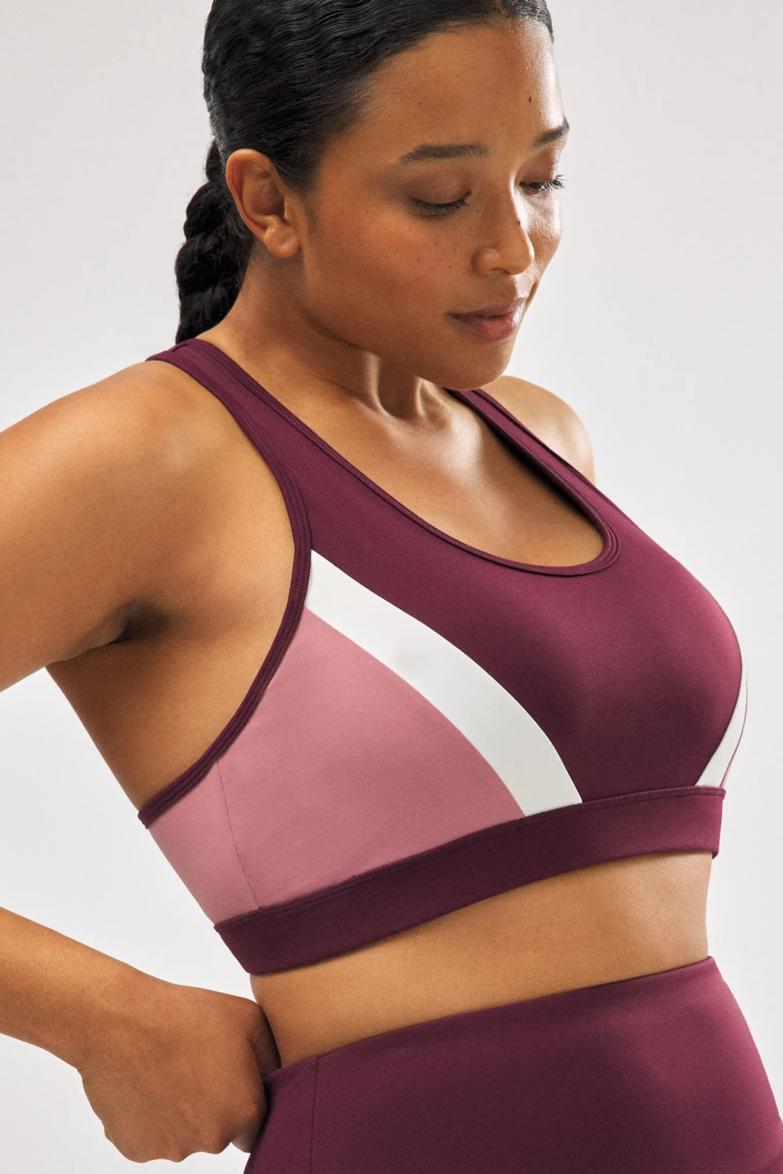 Sujetador deportivo color block con relleno extraíble<Ysabel Mora Sale