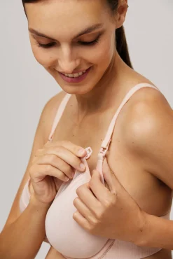 Sujetador lactancia con aro sin relleno rosa<Ysabel Mora Online