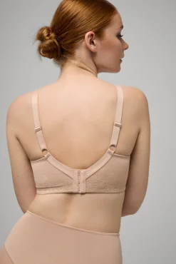 Sujetador reductor sin aro sin relleno diseño encaje nude<Ysabel Mora Best