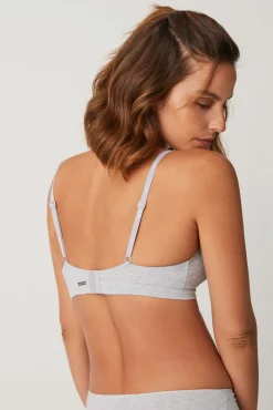 Sujetador sin aro con relleno algodón y modal gris<Ysabel Mora Sale