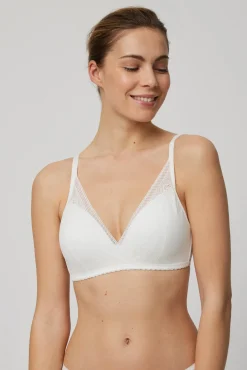 Sujetador sin aro con relleno triángulo con encaje<Ysabel Mora Discount