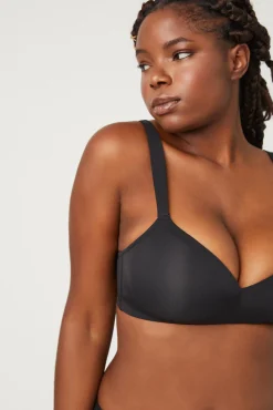Sujetador sin aro con relleno negro<Ysabel Mora New