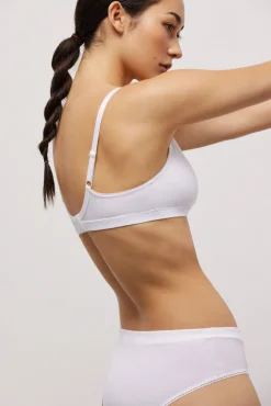 Sujetador sin aro con relleno algodón orgánico blanco<Ysabel Mora Clearance