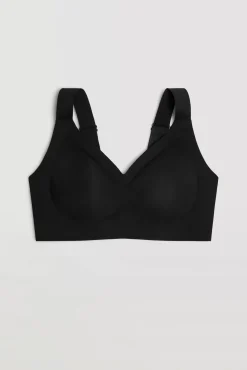 Sujetador sin aro con tirantes anchos y push-up ligero negro<Ysabel Mora Clearance