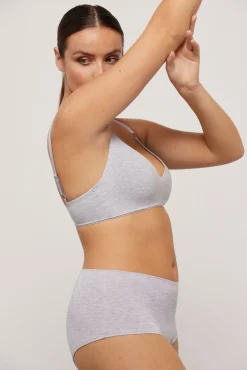 Sujetador sin aro push-up algodón orgánico gris<Ysabel Mora Clearance