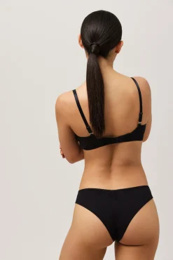 Sujetador triángulo sin aro con relleno algodón orgánico negro<Ysabel Mora