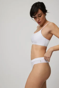 Tanga algodón orgánico blanco<Ysabel Mora