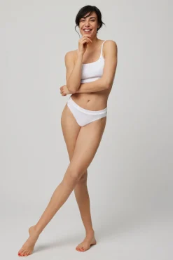 Tanga algodón orgánico blanco<Ysabel Mora