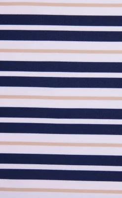 Top bikini aro reductor estampado rayas copas grandes D y F<Ysabel Mora Online