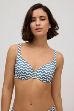 Top bikini ondas tirantes anchos ondas copa C<Ysabel Mora Best