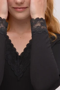 TÉRMICO Camiseta térmica cuello pico detalles encaje<Ysabel Mora Discount