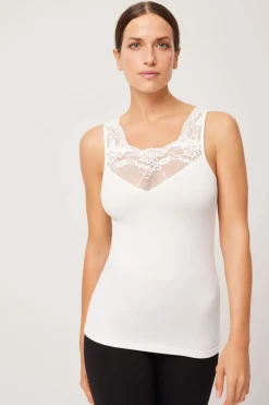 TÉRMICO Camiseta térmica mujer tirantes con encaje marfil<Ysabel Mora Outlet