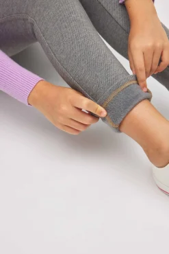 TÉRMICO Leggings afelpados niña efecto vaquero gris<Ysabel Mora Online