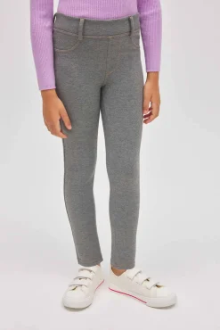 TÉRMICO Leggings afelpados niña efecto vaquero gris<Ysabel Mora Online