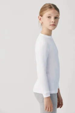 TÉRMICO LIGERO Camiseta manga larga cuello semicisne blanca<Ysabel Mora Online