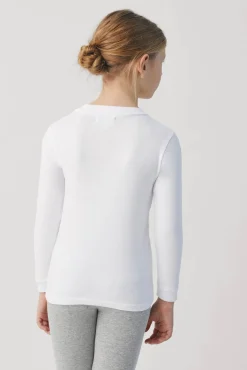 TÉRMICO LIGERO Camiseta manga larga cuello semicisne blanca<Ysabel Mora Online