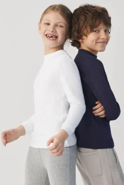 TÉRMICO LIGERO Camiseta manga larga cuello semicisne blanca<Ysabel Mora Online