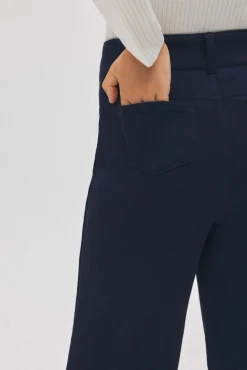 TÉRMICO LIGERO Pantalón niña afelpado ancho detalle bolsillos marino<Ysabel Mora Sale