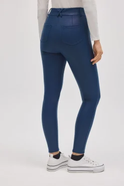 TÉRMICO Pantalón afelpado elástico efecto piel skinny azul<Ysabel Mora Clearance