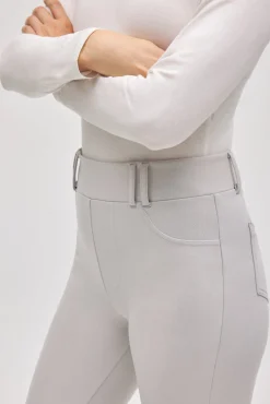 TÉRMICO Pantalón afelpado elástico efecto piel skinny marfil<Ysabel Mora New