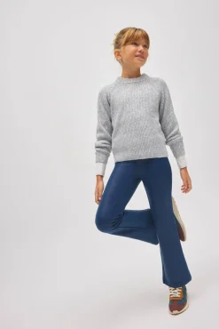 TÉRMICO Pantalón afelpado niña efecto piel flare marino<Ysabel Mora
