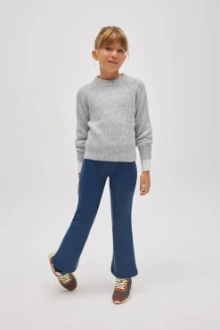TÉRMICO Pantalón afelpado niña efecto piel flare marino<Ysabel Mora